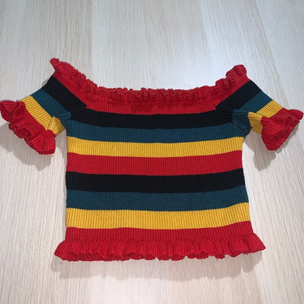 Striped crop top from love culture in size 2